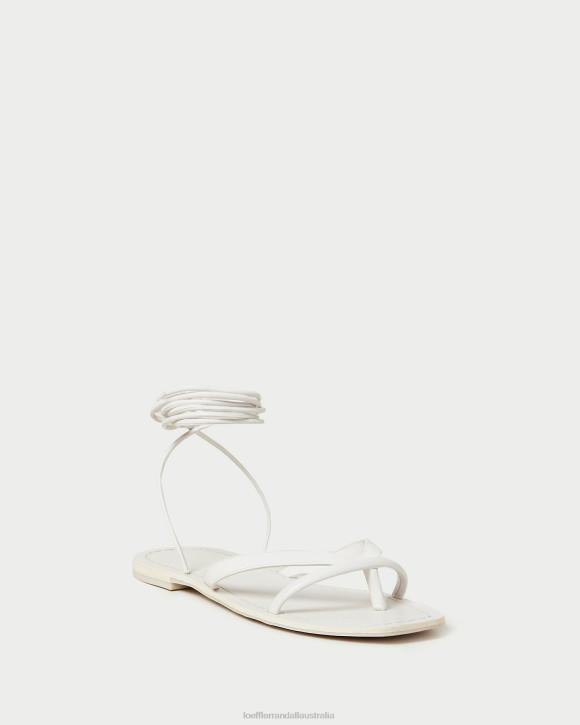 Shoes Desert White Loeffler Randall 044J118 Women Lilla White Thong Wrap Sandal