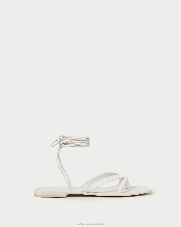 Shoes Desert White Loeffler Randall 044J118 Women Lilla White Thong Wrap Sandal