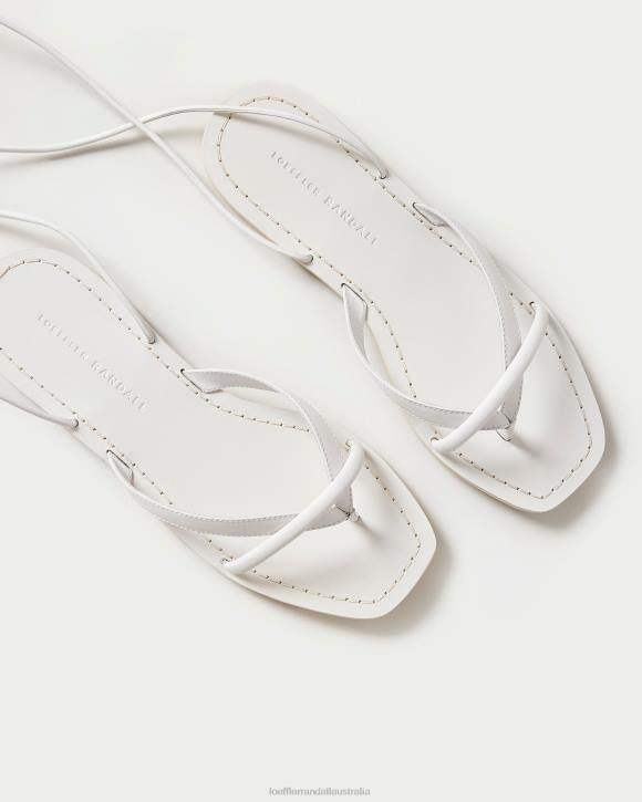 Shoes Desert White Loeffler Randall 044J118 Women Lilla White Thong Wrap Sandal