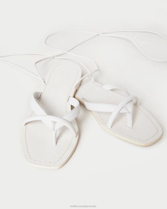Shoes Desert White Loeffler Randall 044J118 Women Lilla White Thong Wrap Sandal