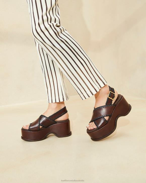 Shoes Espresso/Black Loeffler Randall 044J129 Women Mae Platform Sandal