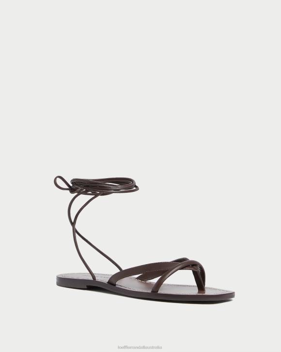 Shoes Espresso Loeffler Randall 044J132 Women Lilla Thong Wrap Sandal