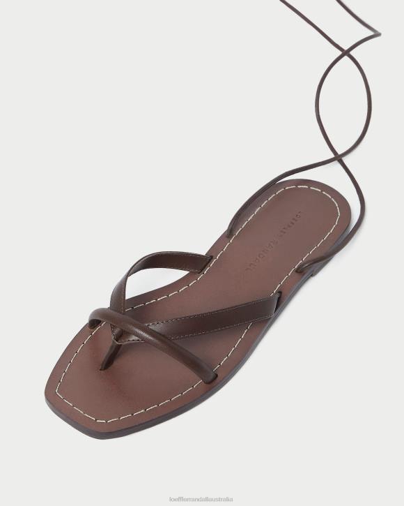 Shoes Espresso Loeffler Randall 044J132 Women Lilla Thong Wrap Sandal