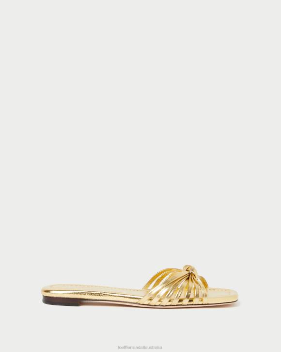 Shoes Gold Loeffler Randall 044J127 Women Izzie Knot Sandal