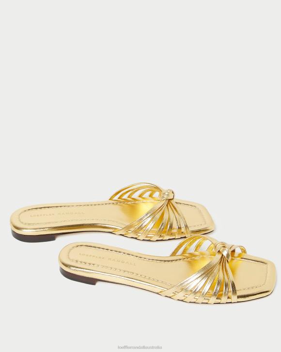 Shoes Gold Loeffler Randall 044J127 Women Izzie Knot Sandal