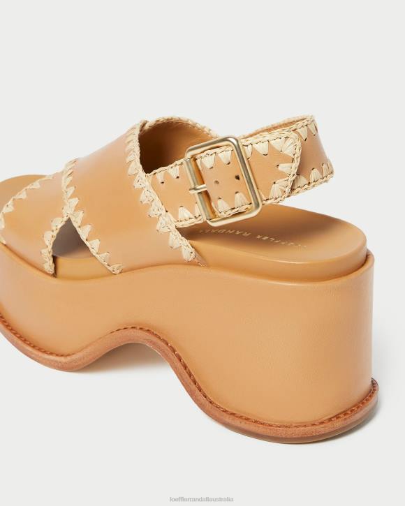 Shoes Honey/Natural Loeffler Randall 044J128 Women Mae Platform Sandal