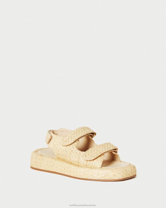 Shoes Natural Loeffler Randall 044J101 Women Blaise Raffia Platform Sandal