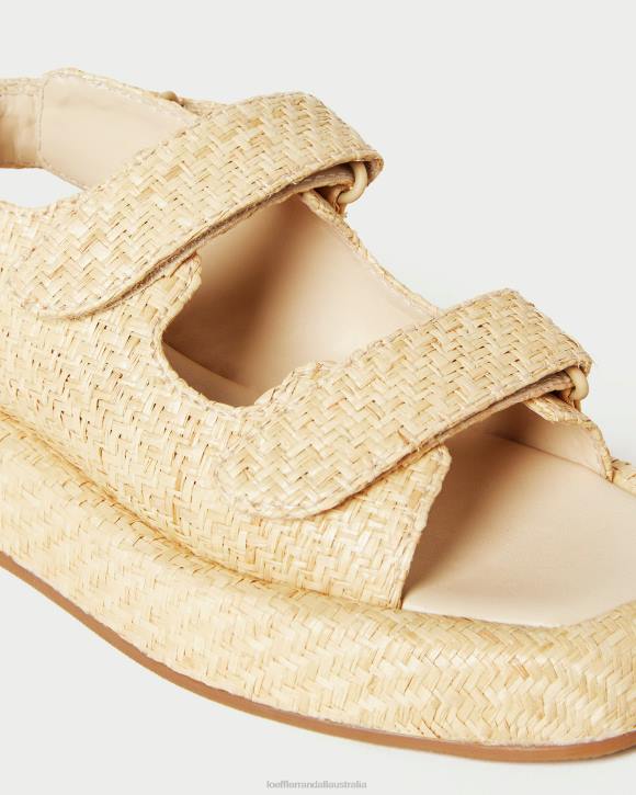 Shoes Natural Loeffler Randall 044J101 Women Blaise Raffia Platform Sandal