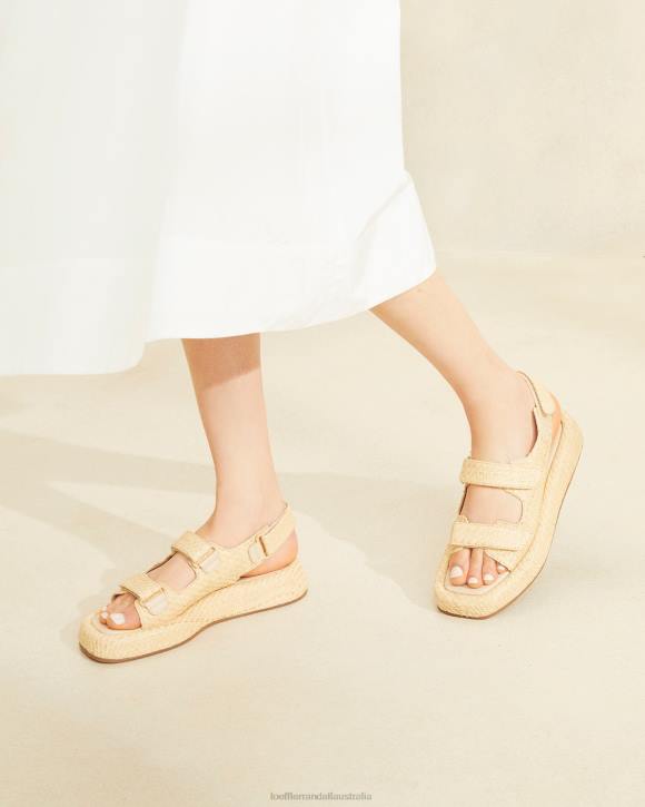Shoes Natural Loeffler Randall 044J101 Women Blaise Raffia Platform Sandal