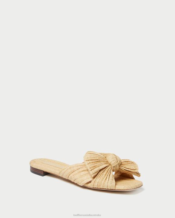 Shoes Natural Loeffler Randall 044J116 Women Daphne Bow Slide