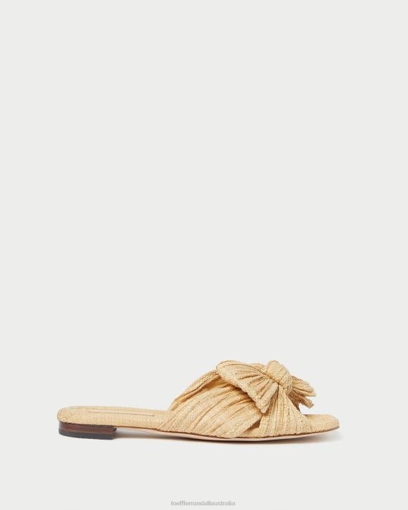 Shoes Natural Loeffler Randall 044J116 Women Daphne Bow Slide