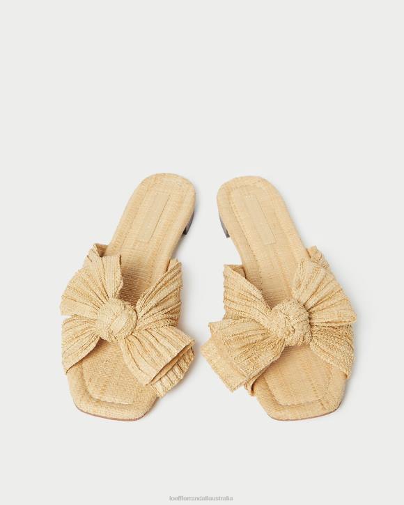 Shoes Natural Loeffler Randall 044J116 Women Daphne Bow Slide