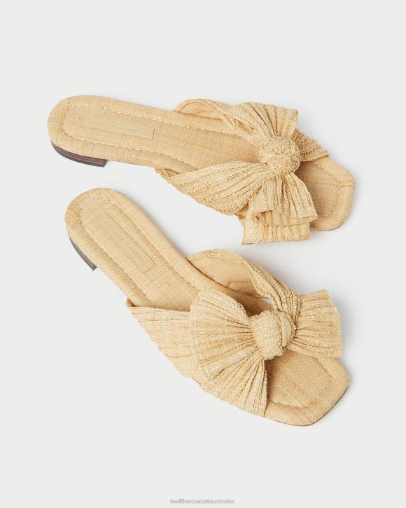 Shoes Natural Loeffler Randall 044J116 Women Daphne Bow Slide