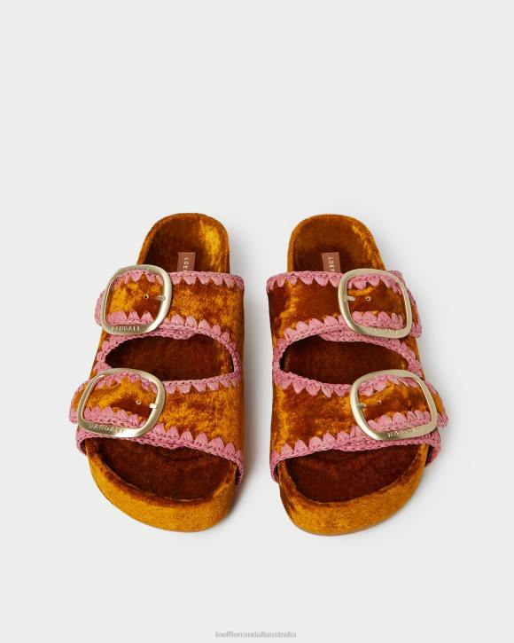 Shoes Ochre/Blush Loeffler Randall 044J126 Women Theo Footbed Sandal
