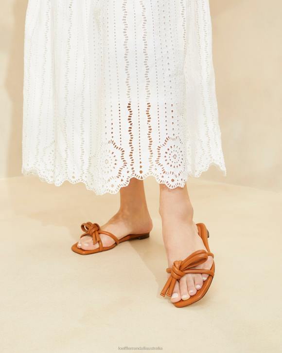Shoes Timber Loeffler Randall 044J119 Women Hadley Brown Bow Sandal